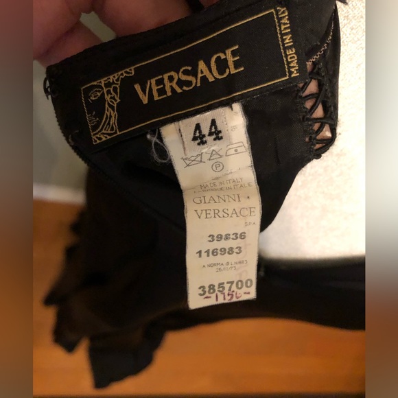 Versace Dress RARE Evening Gown Vintage Black Silk Halter Gianni Versace - Picture 8 of 13
